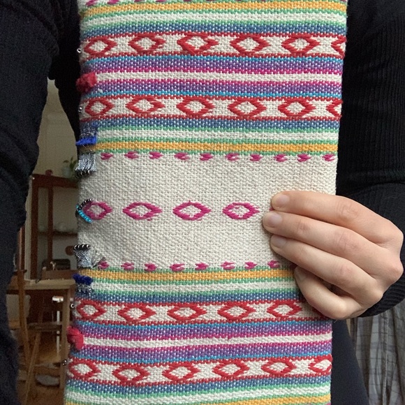 Crossbody Flap Bag, Beaded and Embroidered - Picture 3 of 5